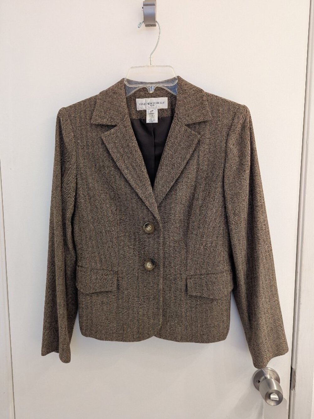 Jones New York Brown 2-Piece Suit Women's Petite Size 2